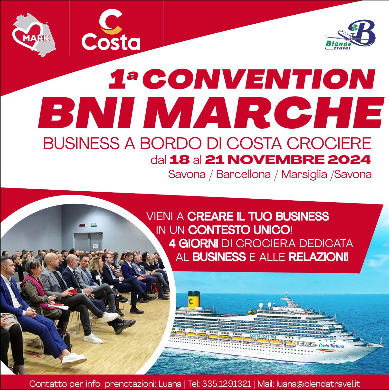 1^ CONVENTION BNI MARCHE A BORDO DI COSTA CROCIERE