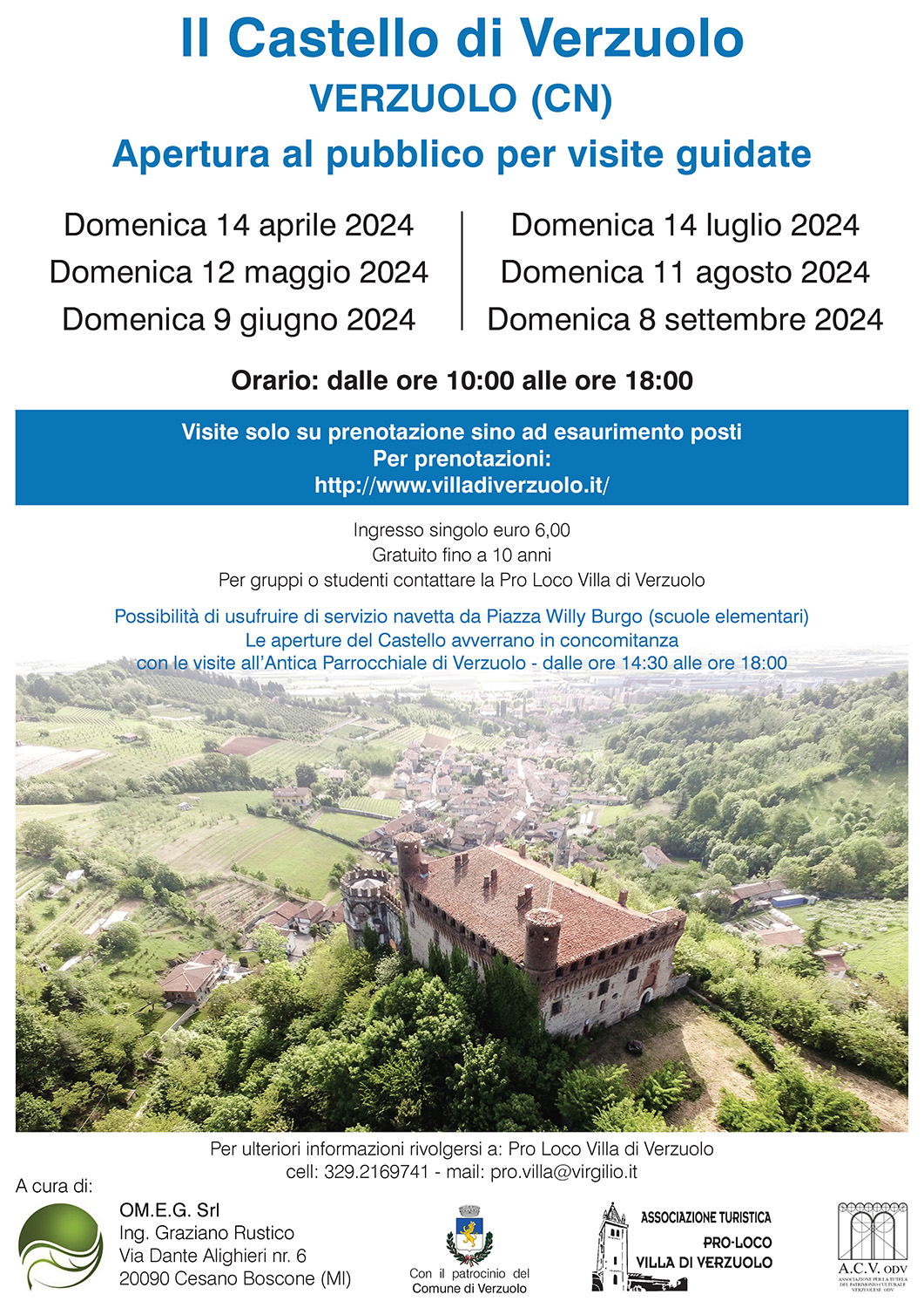 ORE 10.00 - VISITE GUIDATE CASTELLO DI VERZUOLO