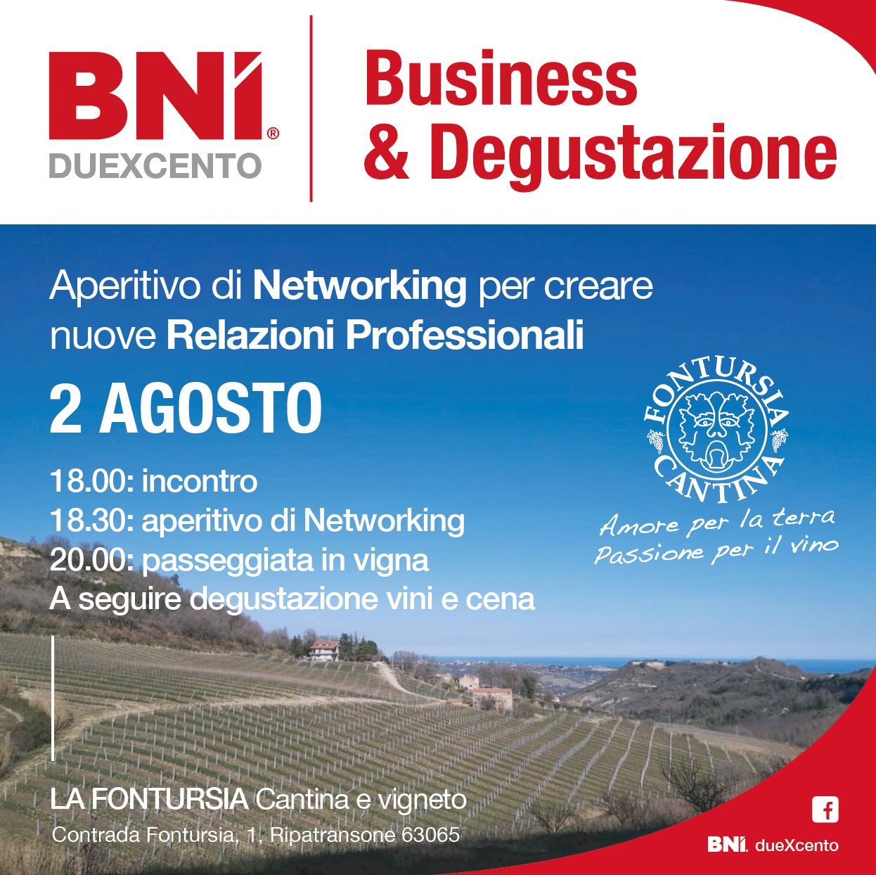 BNI DUEXCENTO (evento riservato) - BUSINESS & DEGUSTAZIONE